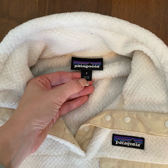 Cream Ivory Patagonia retool snap t fleece pullover - Picture 2 of 4